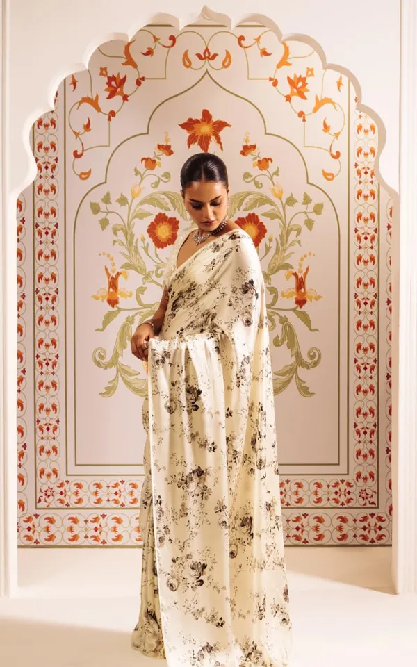 White_Original_Japan_Satin_Saree_For_Women