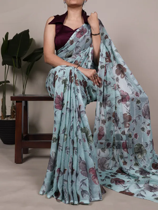 Blue_Rayon_100%_Saree_For_Women