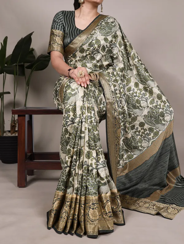Green_Original_Japan_Satin_Saree_For_Women