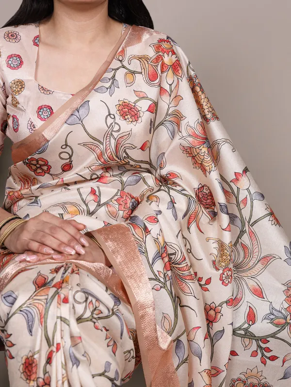 Cream_Original_Japan_Satin_Saree_For_Women