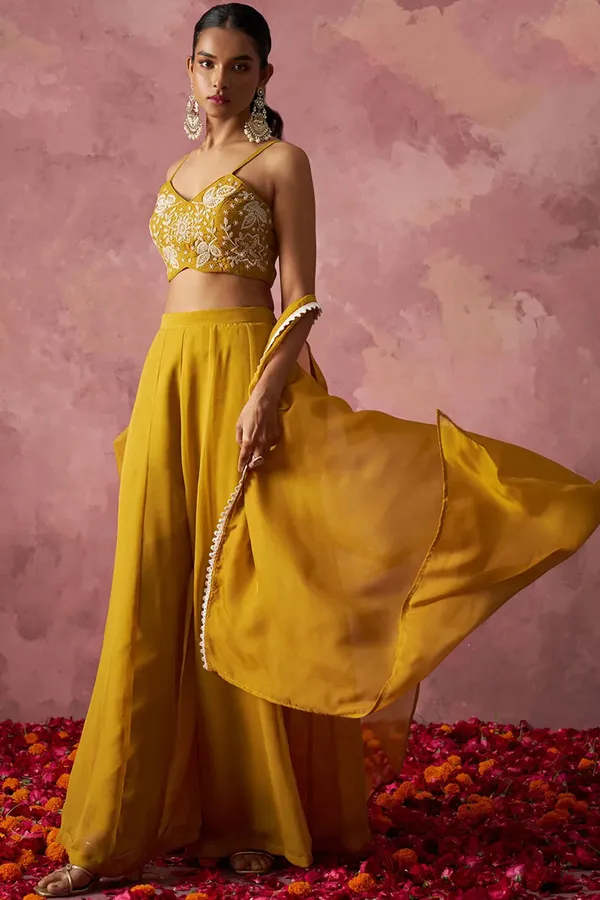 Georgette_Designer_Blouse_Sharara_And_Shrug