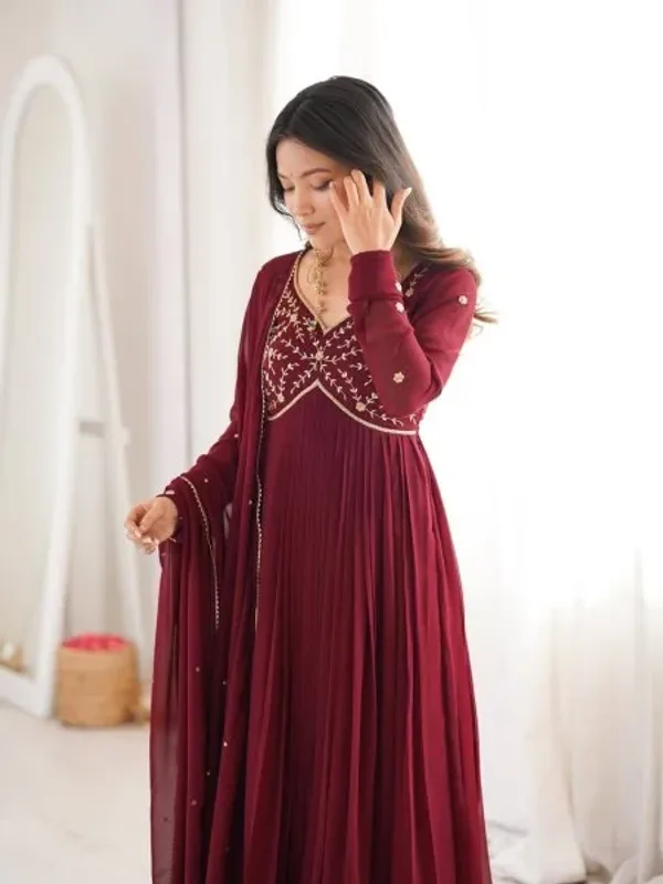 Authentic_Maroon_Faux_Georgette_Anarkali_Gown_for_Wedding_and_Party_Wea