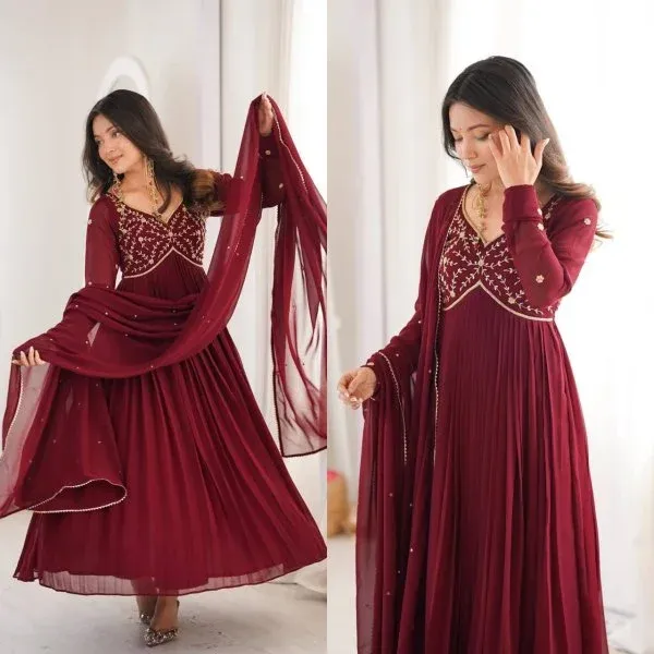 Authentic_Maroon_Faux_Georgette_Anarkali_Gown_for_Wedding_and_Party_Wea