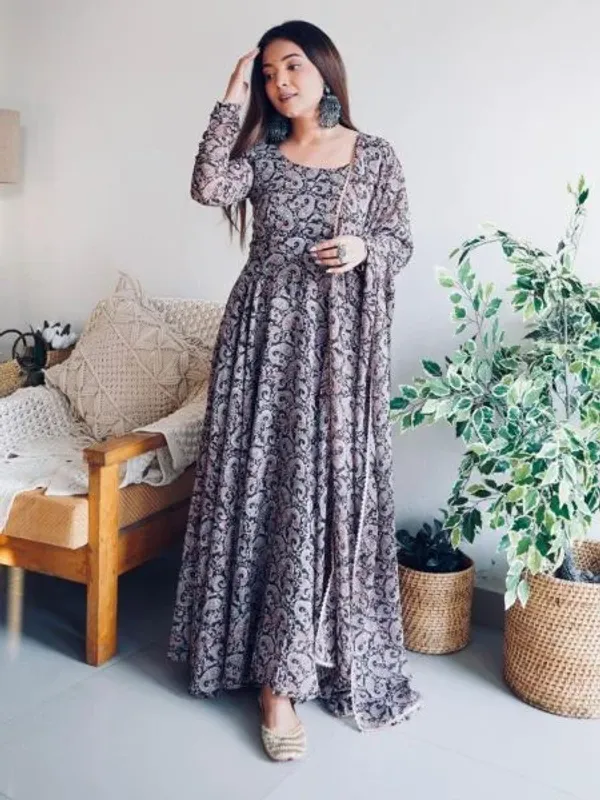 Black_Georgette_Printed_Long_Anarkali_