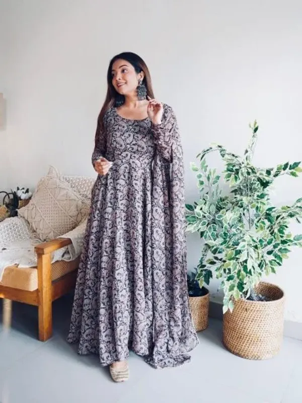 Black_Georgette_Printed_Long_Anarkali_