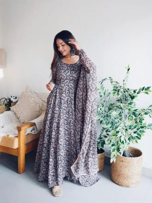 Black_Georgette_Printed_Long_Anarkali_