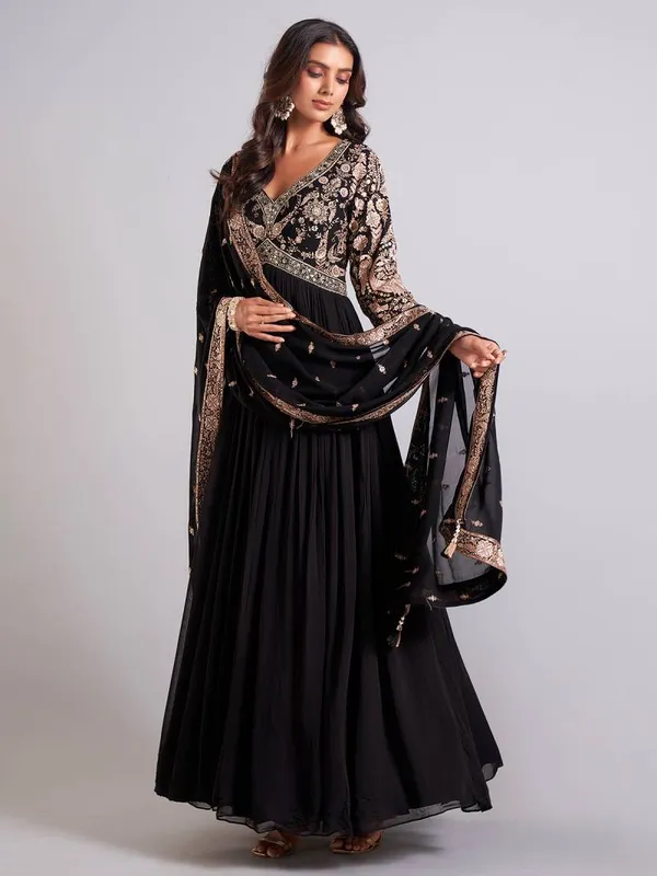 Faux_Georgette_Embroidered_Stylish_Gown