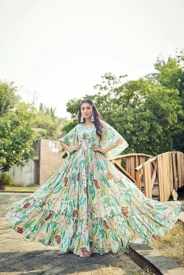 Bell_Sleeve_Printed_Gown