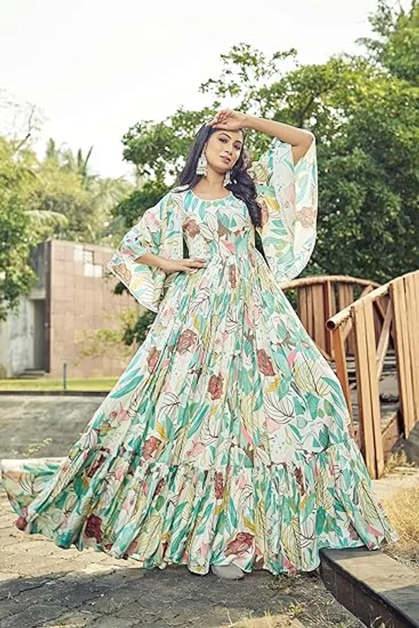 Bell_Sleeve_Printed_Gown