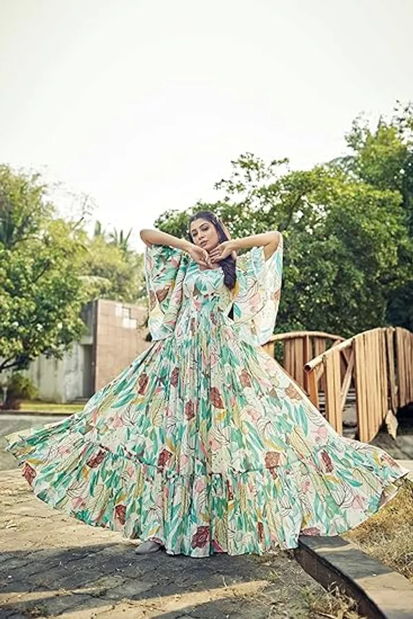 Bell_Sleeve_Printed_Gown