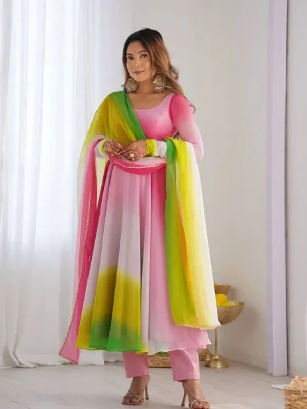 Designer_Multi_Pink_Georgette_Anarkali_Kurti_Set_for_Wedding_Functions