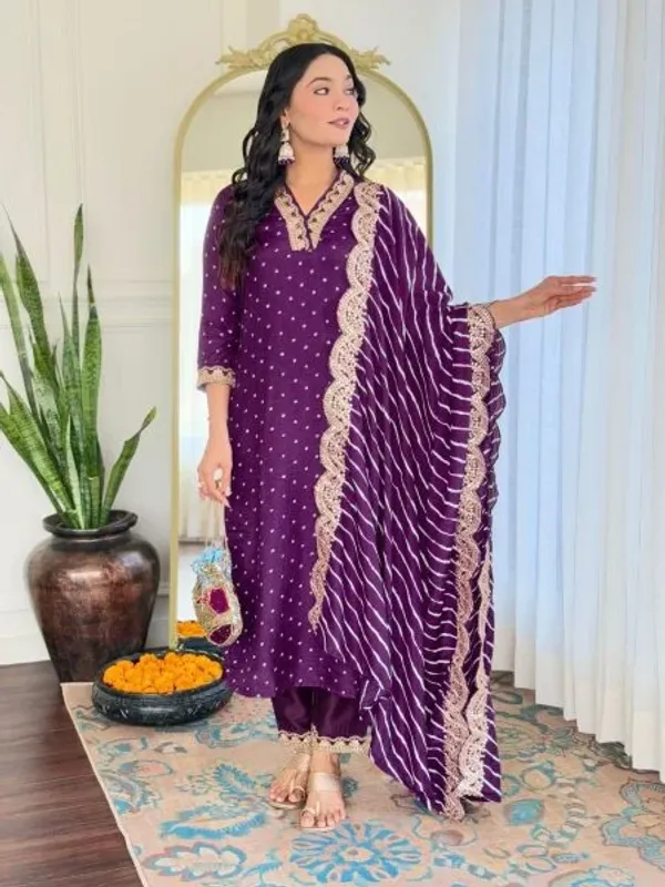 Elegant_Straight_Kurta_Pant_Dupatta_Set_for_Women_Embroidered_Vichitra_Silk