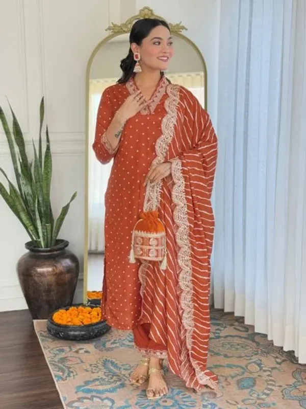 Embroidered_Vichitra_Silk_Kurti_Set_for_Women_Straight_Style_with_Dupatta