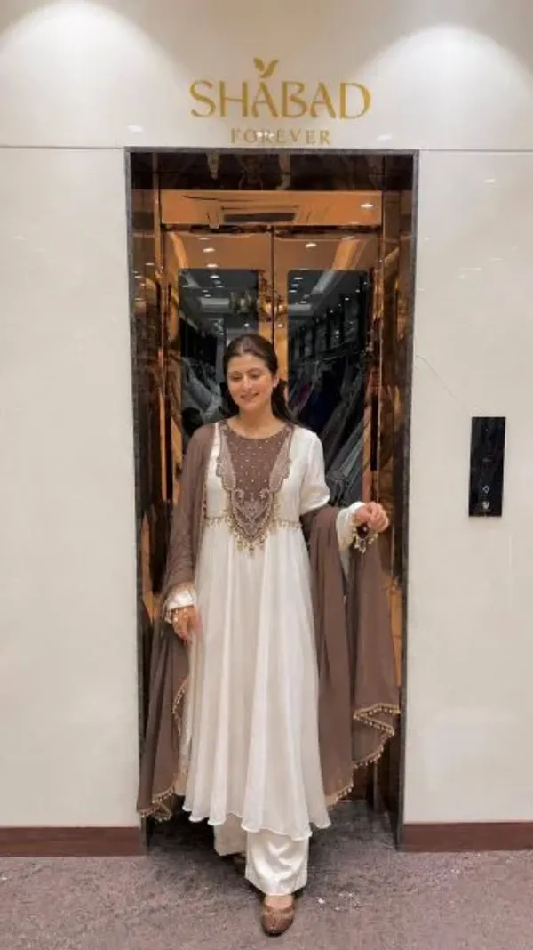 Extraordinary_White_Brown_Roman_Glass_Silk_Anarkali_Suit_