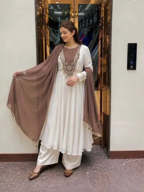 Extraordinary_White_Brown_Roman_Glass_Silk_Anarkali_Suit_