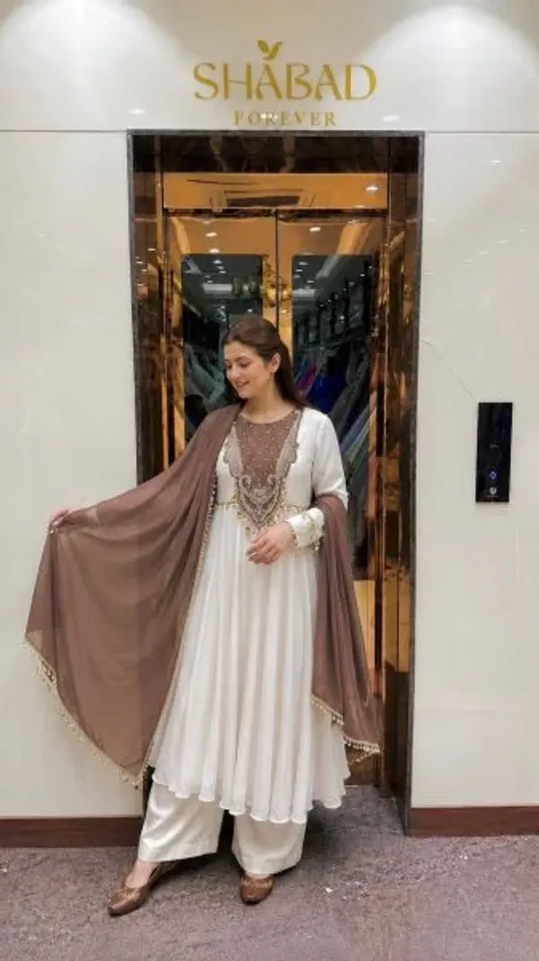 Extraordinary_White_Brown_Roman_Glass_Silk_Anarkali_Suit_