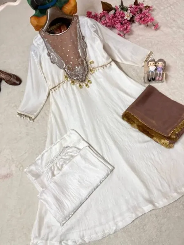 Extraordinary_White_Brown_Roman_Glass_Silk_Anarkali_Suit_