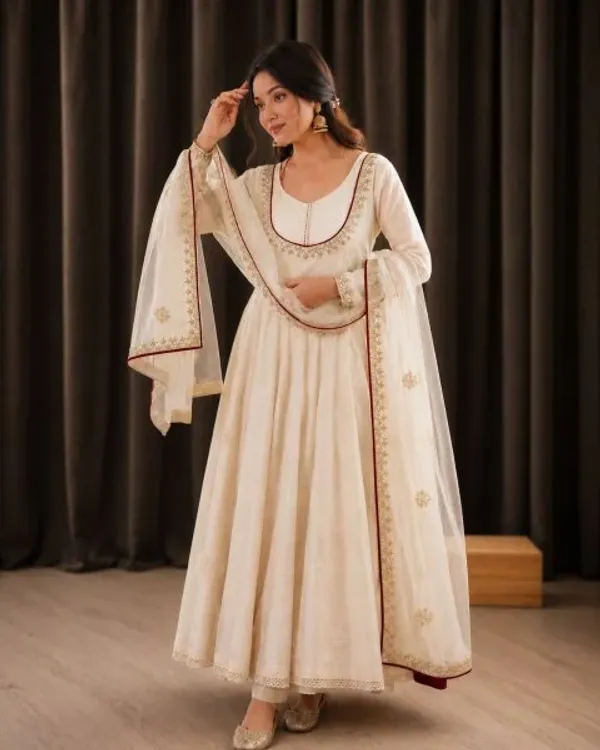 Flawless_White_Roman_Cotton_Anarkali_Gown_Pant_Dupatta_Set_with_Sequins_Work_For_Special_Occasions