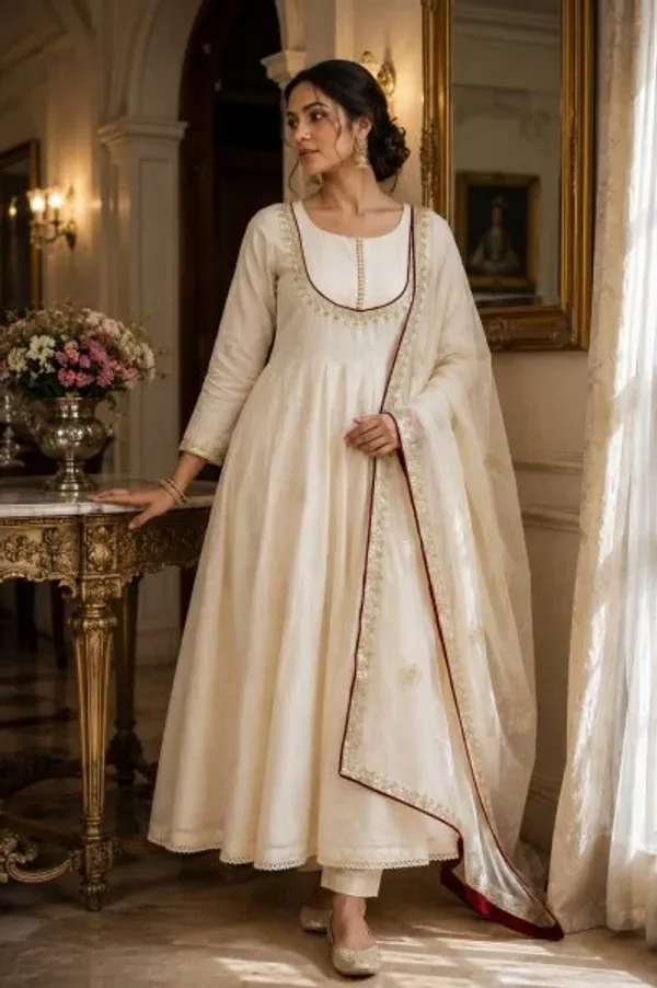 Flawless_White_Roman_Cotton_Anarkali_Gown_Pant_Dupatta_Set_with_Sequins_Work_For_Special_Occasions