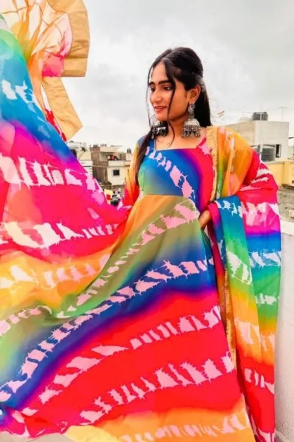 Georgette_Color_Full_Printed_Leheriya_Anarkali_Gown_With_Duppta
