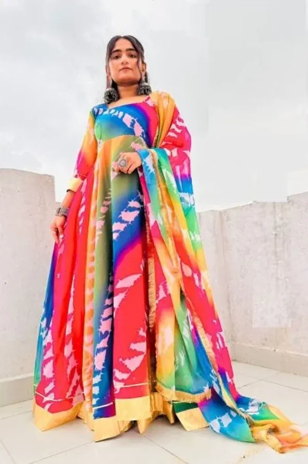 Georgette_Color_Full_Printed_Leheriya_Anarkali_Gown_With_Duppta
