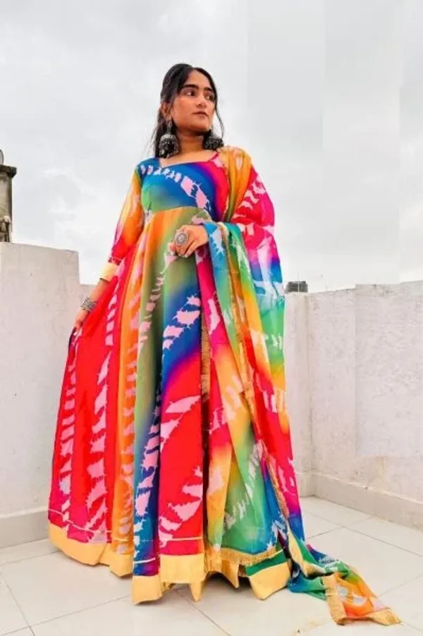 Georgette_Color_Full_Printed_Leheriya_Anarkali_Gown_With_Duppta