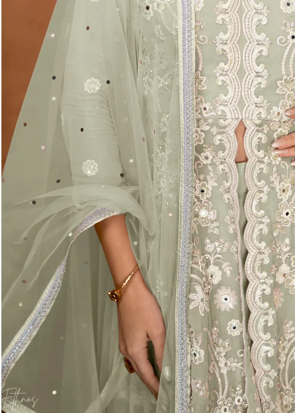 Georgette_With_Embroidery_Work_Designer_Indo_Western