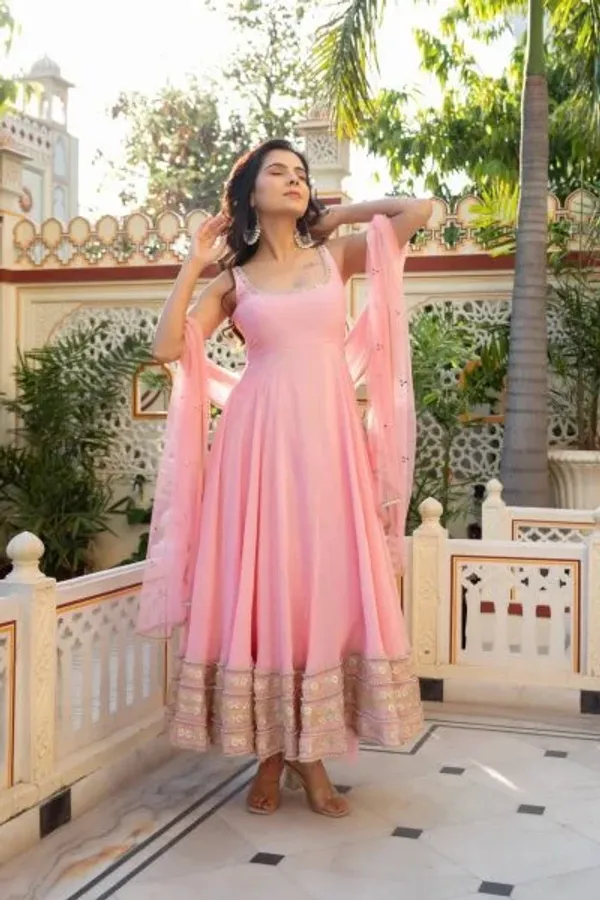 Iconic_Baby_Pink_Natural_Crepe_Anarkali_Gown_with_Heavy_Flair_and_Dori_Work_Mirror_Dupatta_with_lace_work