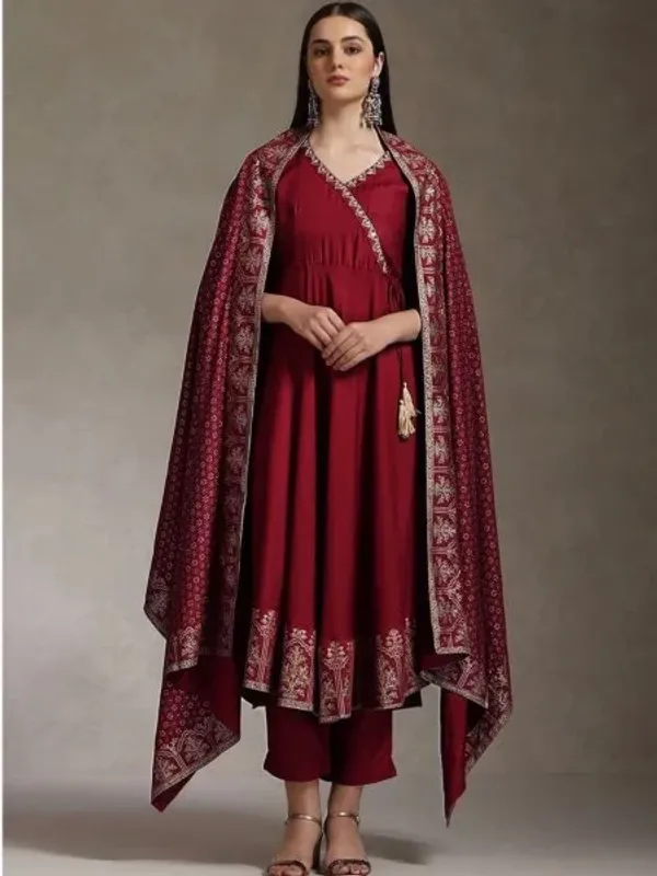 Intricate_Maroon_Printed_Anarkali_Set_With_Beautiful_Neck_Work