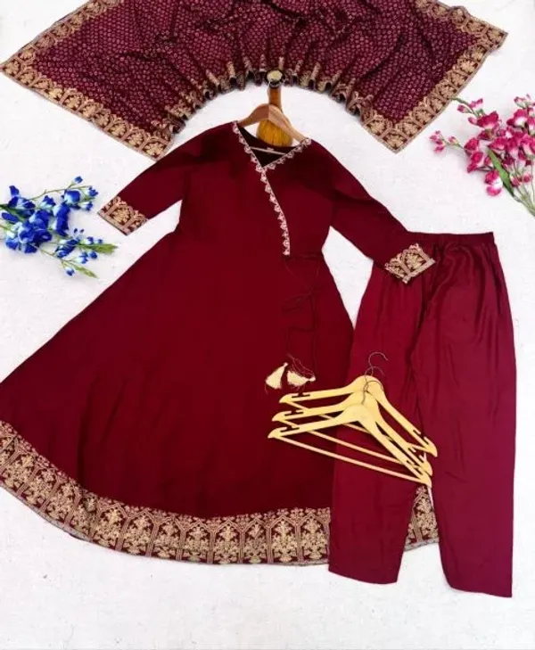 Intricate_Maroon_Printed_Anarkali_Set_With_Beautiful_Neck_Work