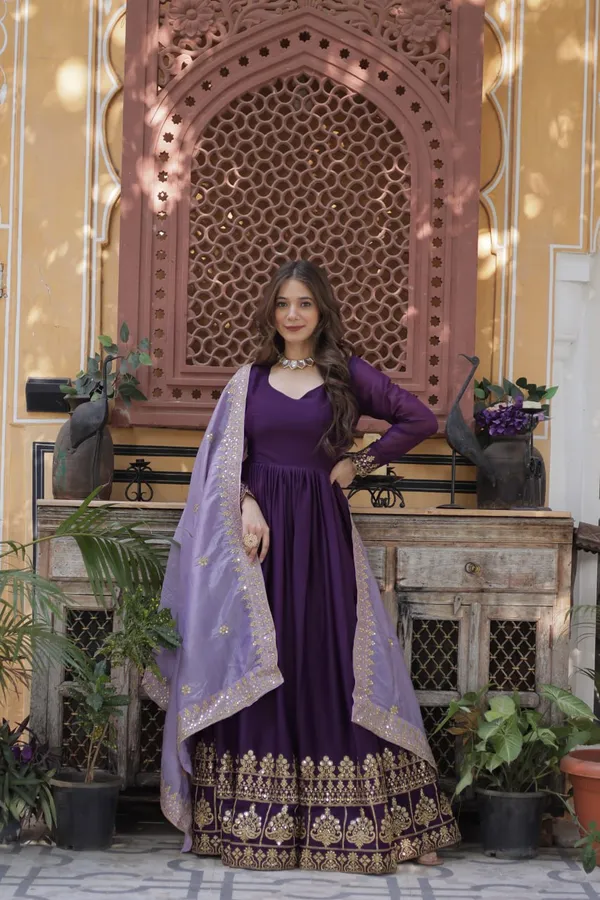 Georgette_Sequins_Embroidered_Gown_With_Dupatta