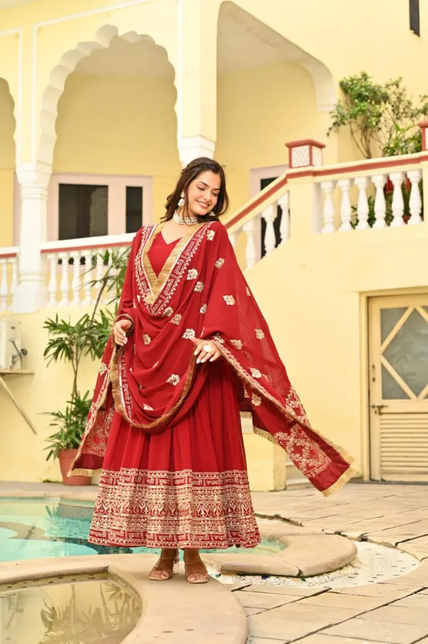 Faux_Blooming_Sequins_Embroidered_Gown_With_Dupatta_Collection