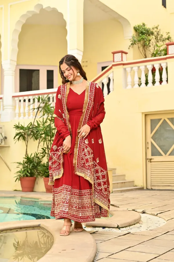Faux_Blooming_Sequins_Embroidered_Gown_With_Dupatta_Collection