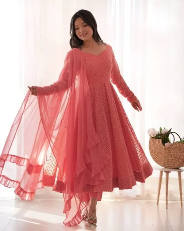 Light_Pink_Fox_Georgette_Lucknowi_Anarkali_Suit_with_Ruffle_Dupatta_