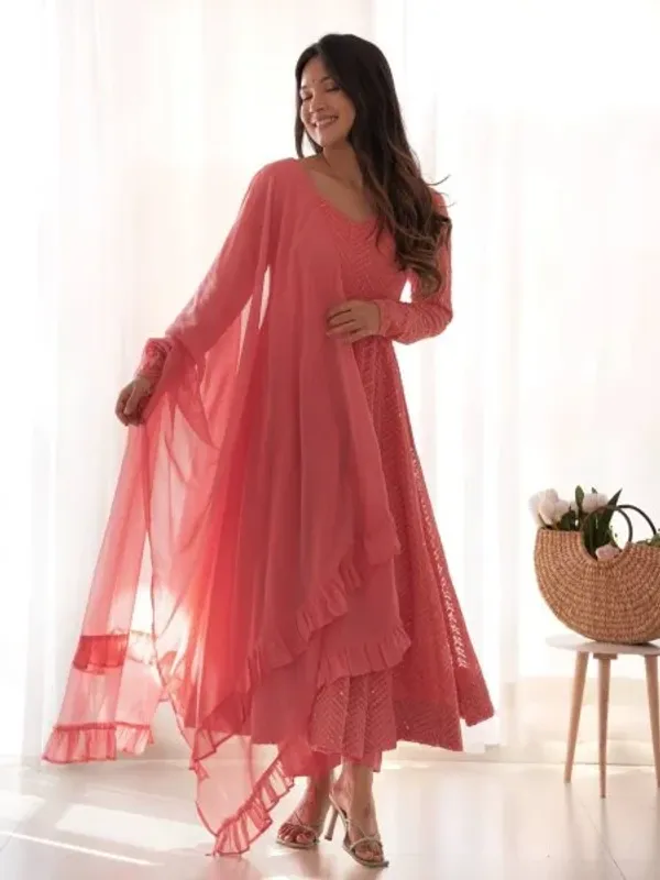 Light_Pink_Fox_Georgette_Lucknowi_Anarkali_Suit_with_Ruffle_Dupatta_