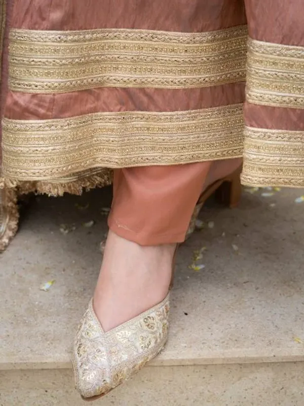 Mesmerizing_Blush_Brown_Designer_Vichitra_Anarkali_Pant_Dupatta_Set_with_Fancy_Lace_Work