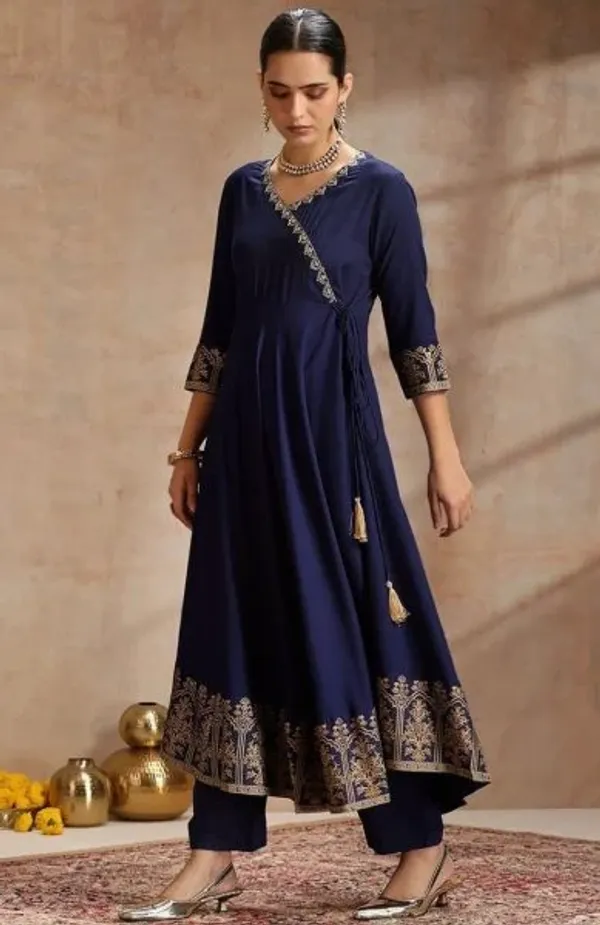 Minimalist_Blue_Traditional_Anarkali_Printed_Dress
