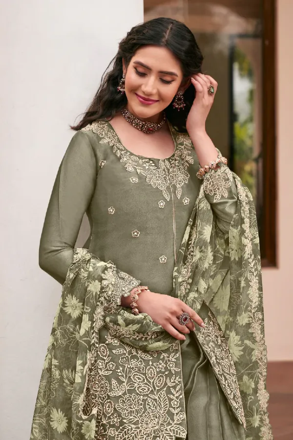 Moss_Silk_Embroidery_Work_Designer_Indo_Western