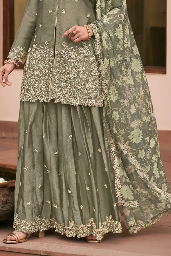 Moss_Silk_Embroidery_Work_Designer_Indo_Western