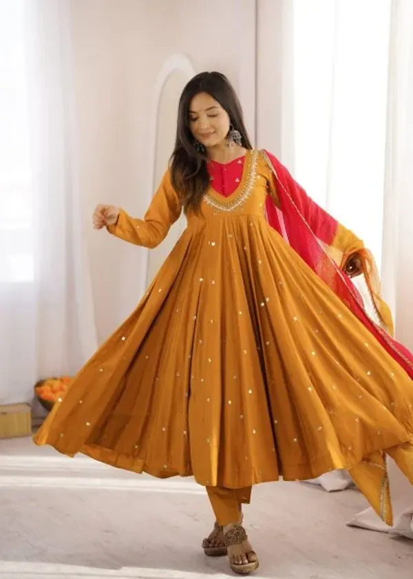 Occasion_Wear_Embroidered_Sequence_With_Real_Mirror_Designer_Anarkali_Three_Piece_Set