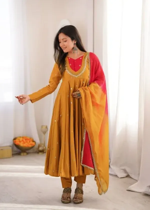 Occasion_Wear_Embroidered_Sequence_With_Real_Mirror_Designer_Anarkali_Three_Piece_Set