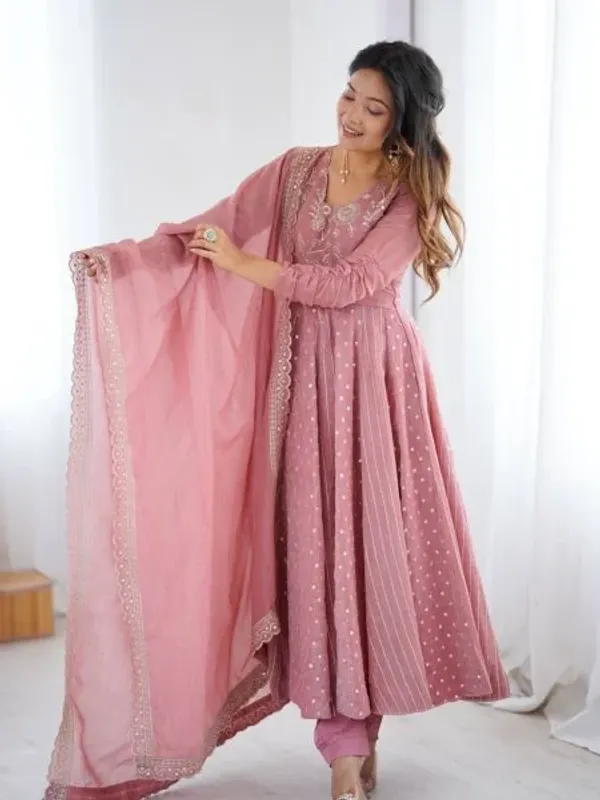 Pink_Crunchy_Silk_Sequence_Embroidery_Anarkali_Gown_Suit_with_Pant_Ready_to_Wear_for_Weddings