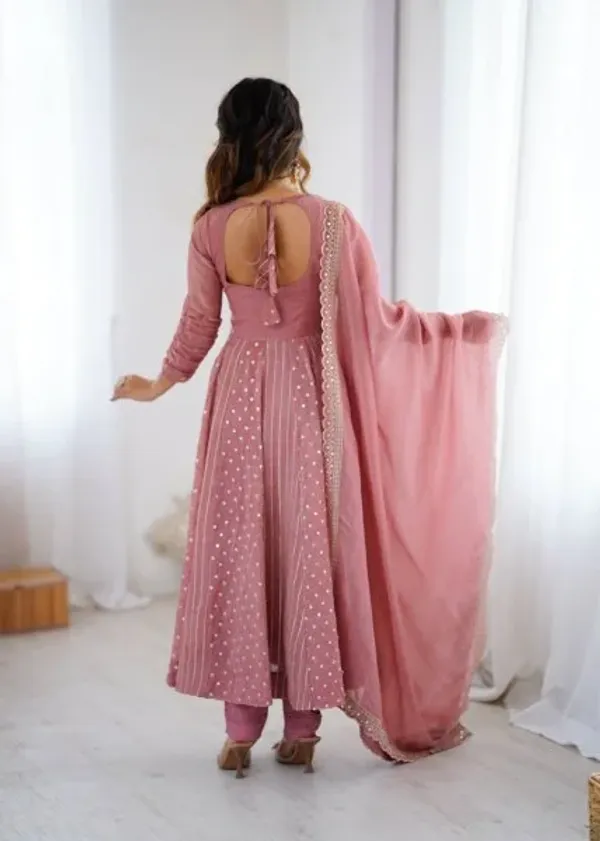 Pink_Crunchy_Silk_Sequence_Embroidery_Anarkali_Gown_Suit_with_Pant_Ready_to_Wear_for_Weddings