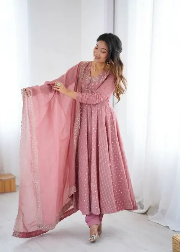 Pink_Crunchy_Silk_Sequence_Embroidery_Anarkali_Gown_Suit_with_Pant_Ready_to_Wear_for_Weddings