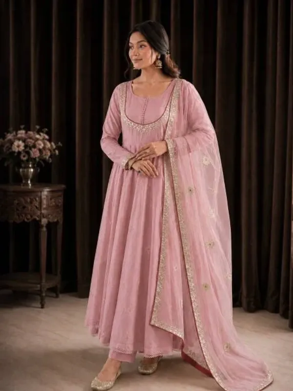 Pink_Roman_Cotton_Anarkali_Suit_with_Organza_Embroidered_Dupatta_