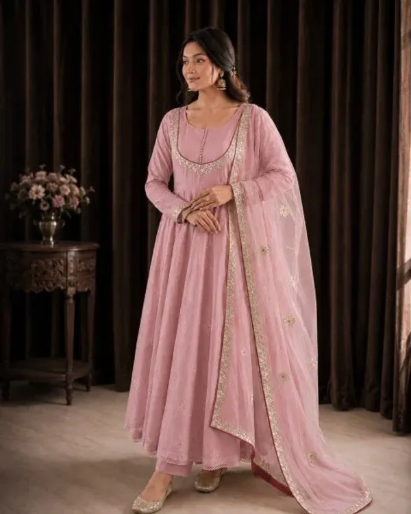 Pink_Roman_Cotton_Anarkali_Suit_with_Organza_Embroidered_Dupatta_