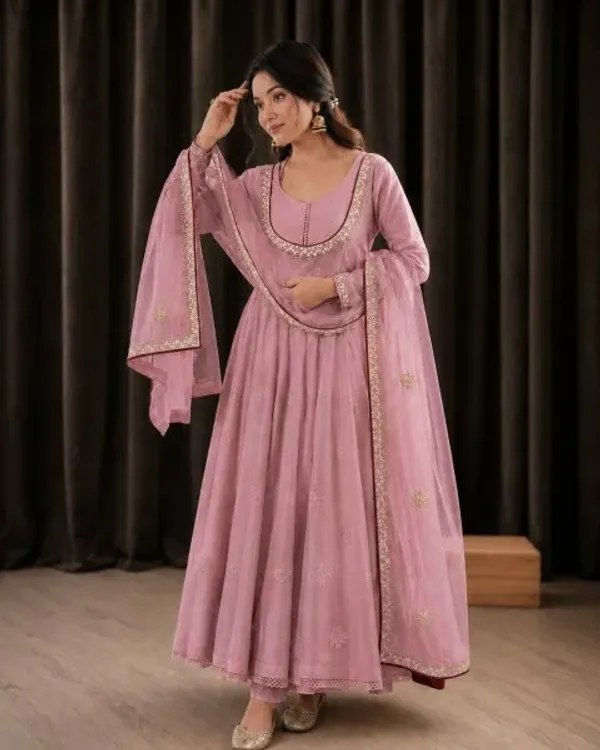 Pink_Roman_Cotton_Anarkali_Suit_with_Organza_Embroidered_Dupatta_