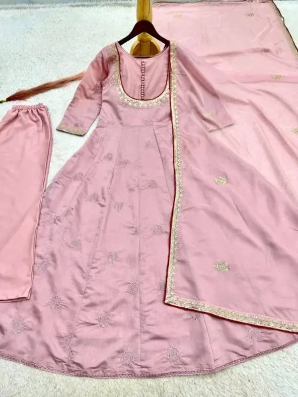Pink_Roman_Cotton_Anarkali_Suit_with_Organza_Embroidered_Dupatta_