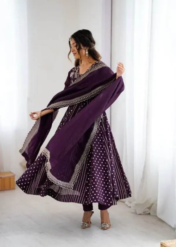 Purple_Crunchy_Silk_Embroidery_Anarkali_Suit_with_Pant_and_Dupatta_Designer_Festive_Collection