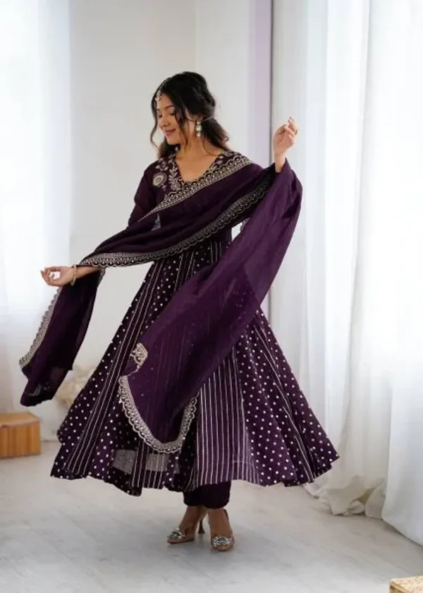 Purple_Crunchy_Silk_Embroidery_Anarkali_Suit_with_Pant_and_Dupatta_Designer_Festive_Collection